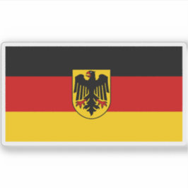 Pegatina Bandera estatal de Alemania y pabellón militar y d