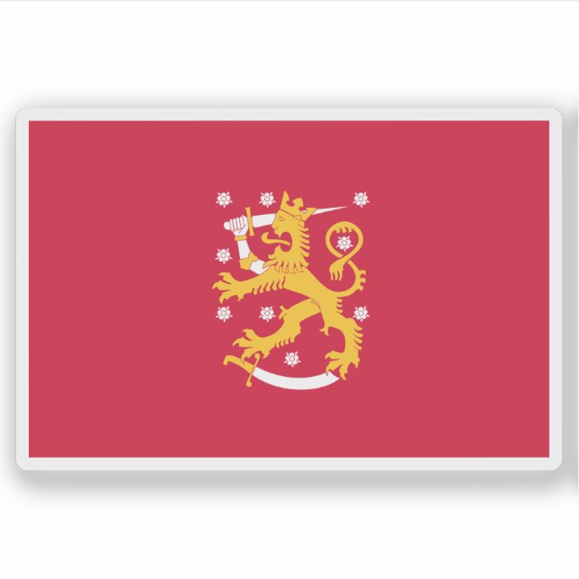 Pegatina Bandera estatal de Finlandia (diciembre de 1917 a  (Anverso)