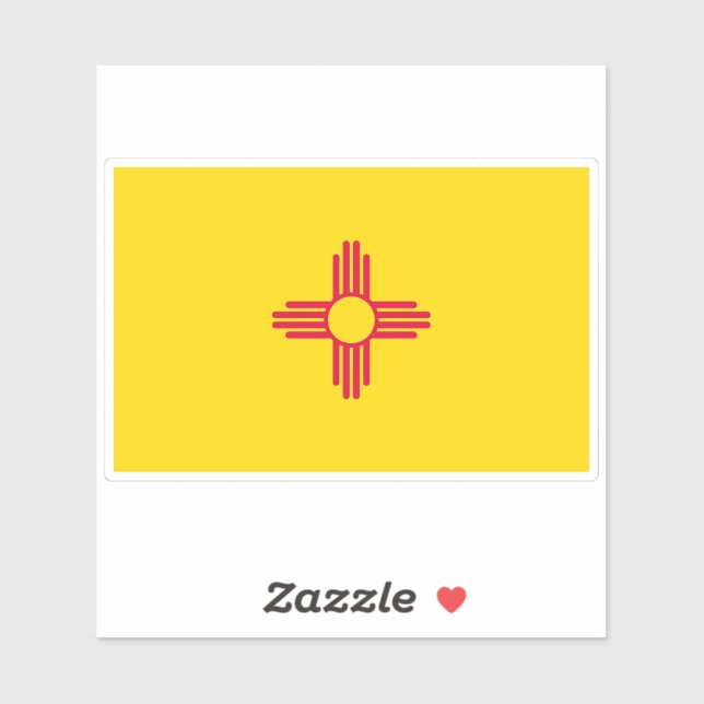 Pegatina Bandera estatal de Nuevo México (Hoja)