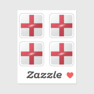 Pegatina Bandera glamurosa cuadrada de Inglaterra