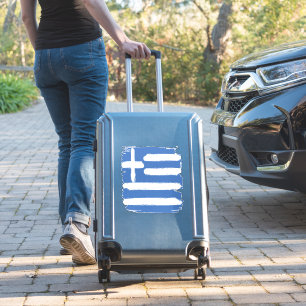 Pegatina Bandera griega vintage Grecia