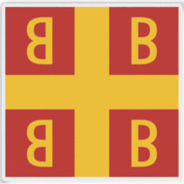 Pegatina Bandera Imperial Bizantina, siglo XIV