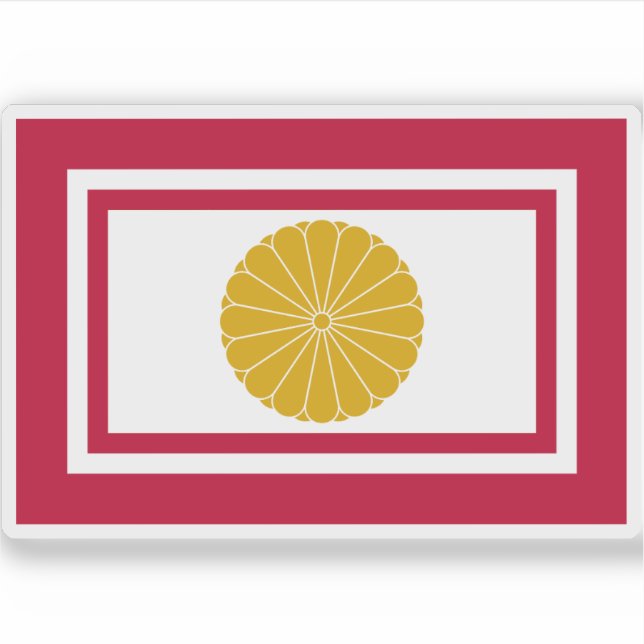 Pegatina Bandera imperial de Japón (2020 hasta la fecha) (Anverso)
