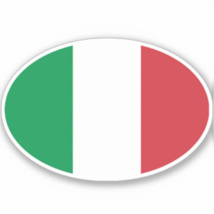 Pegatina Bandera italiana de Oval