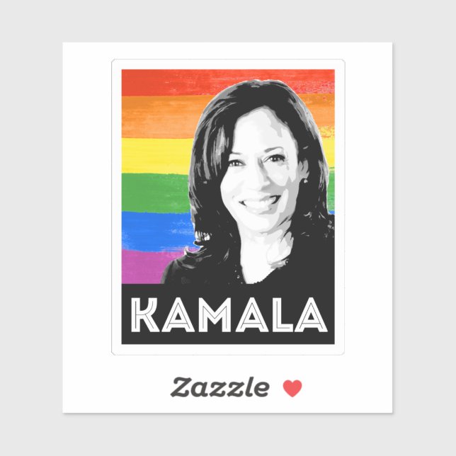 Pegatina Bandera LGBT - KAMALA HARRIS 2020 (Hoja)