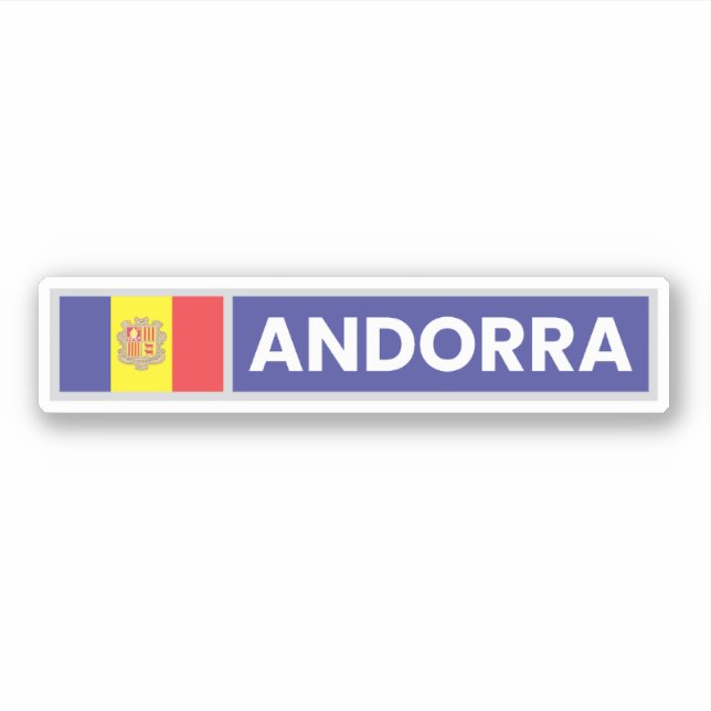 Pegatina Bandera Nacional de Andorra (Anverso)