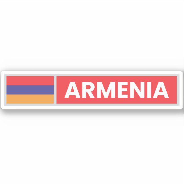 Pegatina Bandera nacional de Armenia (Anverso)