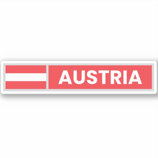 Pegatina Bandera nacional de Austria (Anverso)