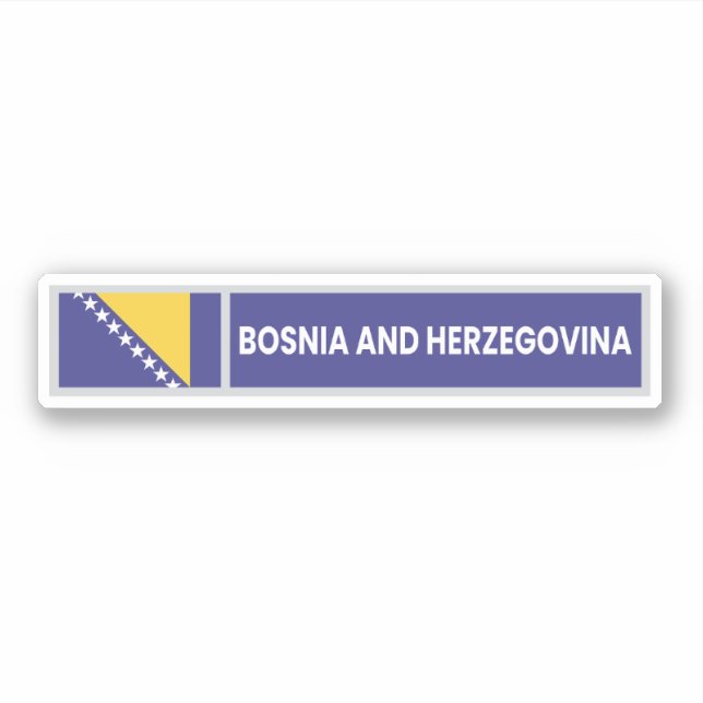 Pegatina Bandera nacional de Bosnia y Herzegovina (Anverso)