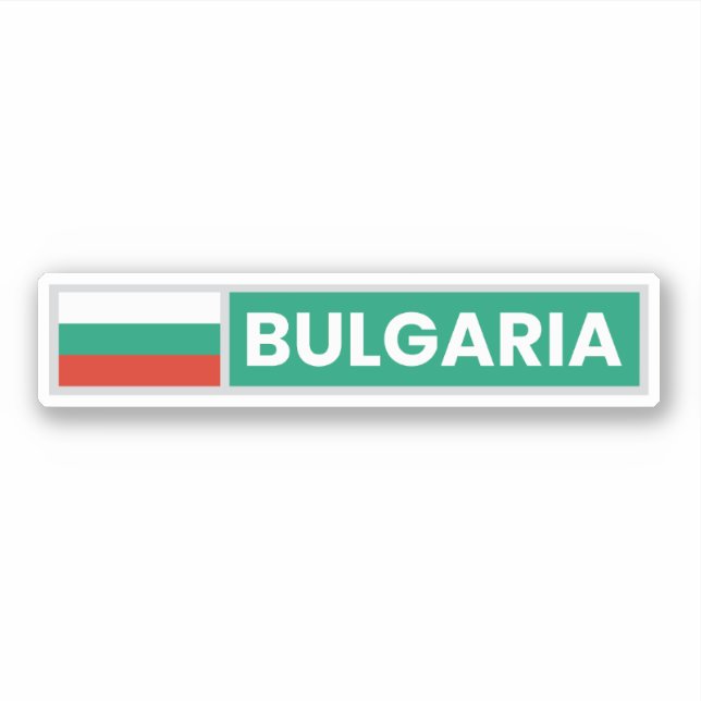 Pegatina Bandera nacional de Bulgaria (Anverso)