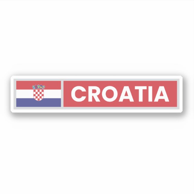 Pegatina Bandera nacional de Croacia (Anverso)