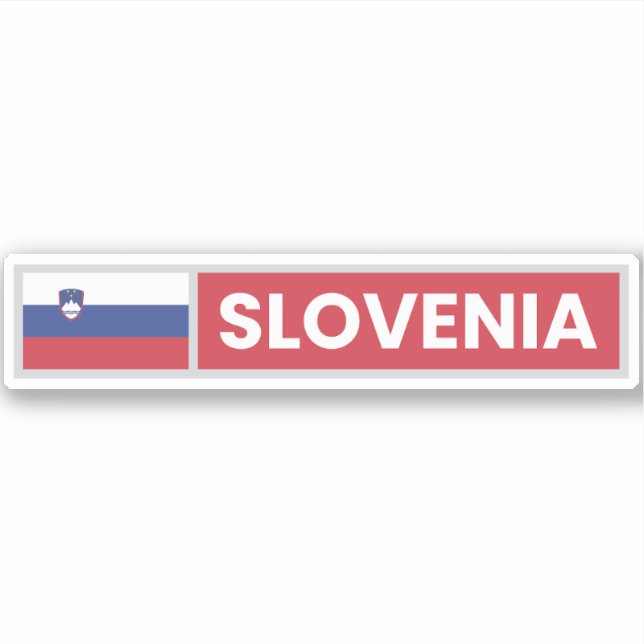 Pegatina Bandera nacional de Eslovenia (Anverso)