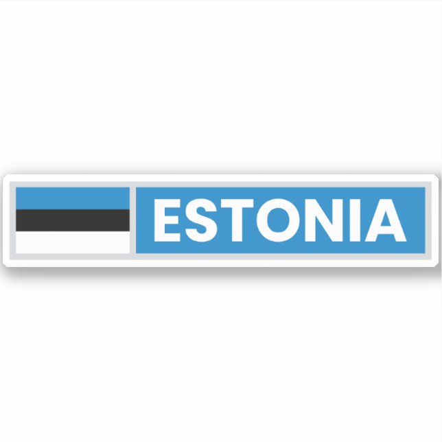 Pegatina Bandera nacional de Estonia (Anverso)