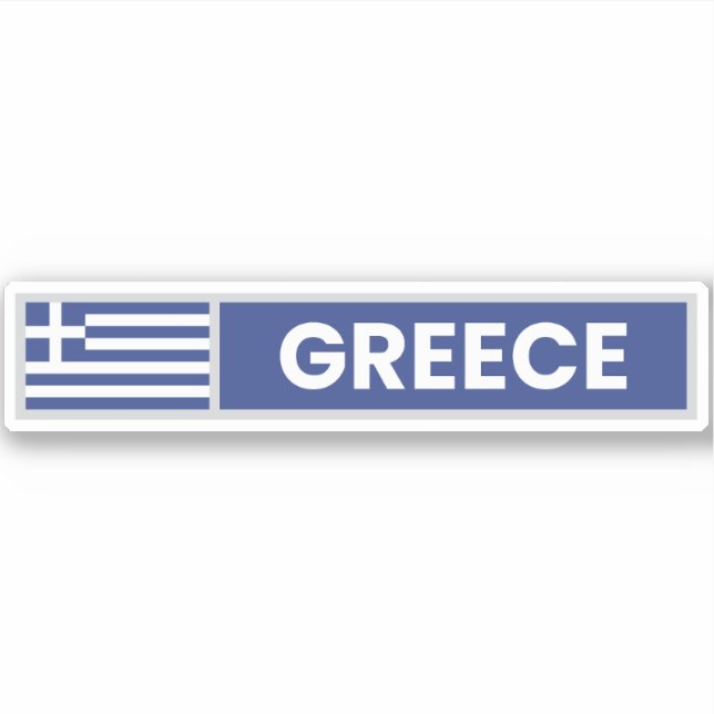 Pegatina Bandera nacional de Grecia (Anverso)