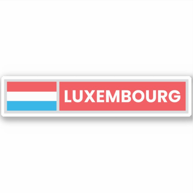 Pegatina Bandera nacional de Luxemburgo (Anverso)