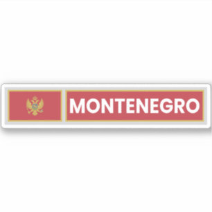 Pegatina Bandera nacional de Montenegro