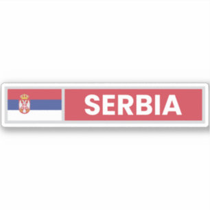 Pegatina Bandera nacional de Serbia