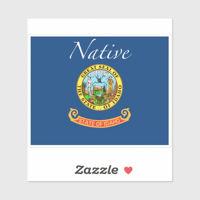 Pegatina Bandera nativa de Idaho (Hoja)