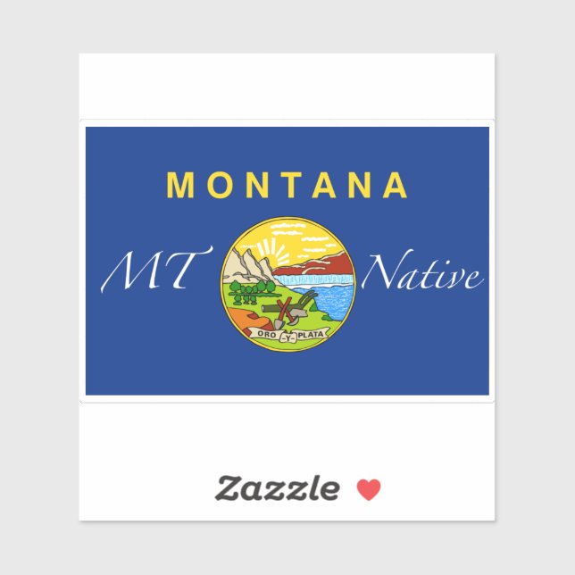 Pegatina Bandera nativa de Montana (Hoja)