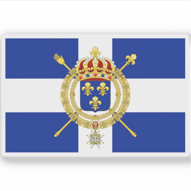 Pegatina Bandera naval del Reino de Francia (Anverso)
