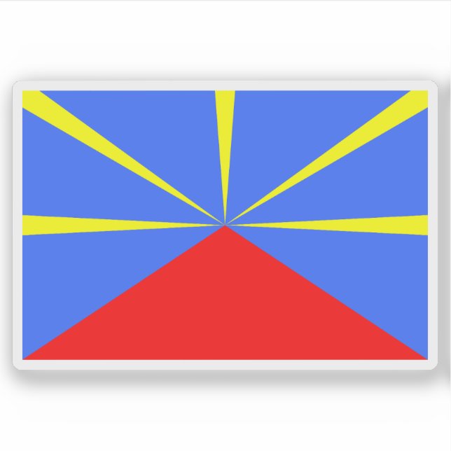 Pegatina Bandera no oficial de la Reunión, Lö Mahavheli (20 (Anverso)