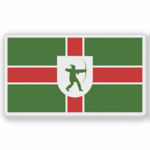 Pegatina Bandera no oficial del condado de Nottinghamshire,