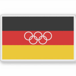Pegatina Bandera olímpica alemana (1959-1968)