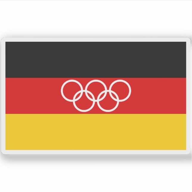 Pegatina Bandera olímpica alemana (1959-1968) (Anverso)