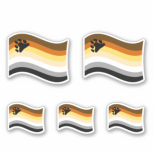 Pegatina Bandera ondulada de orgullo de oso