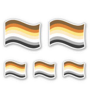 Pegatina Bandera Ondulada Orgullo de Oso