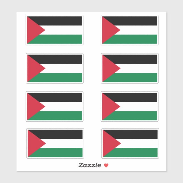 Pegatina Bandera palestina (س ت・ك・・・・・・・ف・ط ن س) (Hoja)