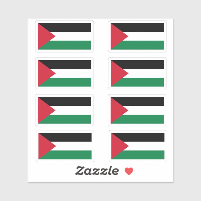 Pegatina Bandera palestina (س ت・ك・・・・・・・ف・ط ن س) (Hoja)