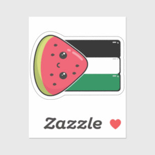 Pegatina Bandera palestina linda con Palestina sin sandía
