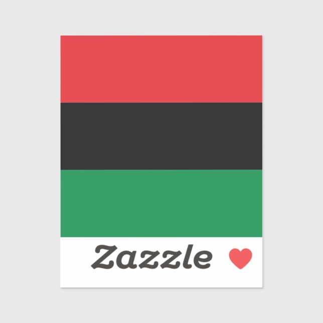 Pegatina Bandera panafricana de la UNIA Kwanzaa (Hoja)