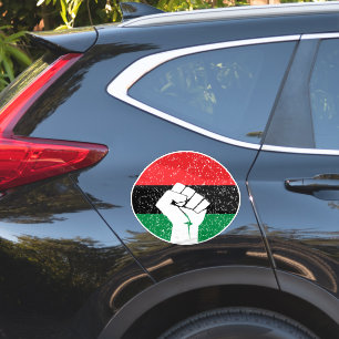 Pegatina Bandera panafricana Puño, historia negra afroameri
