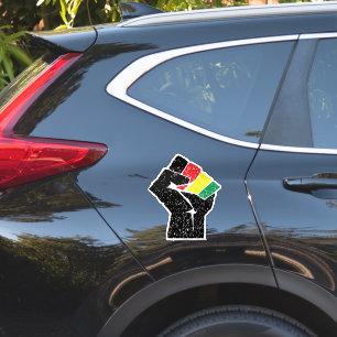 Pegatina Bandera panafricana Puño, historia negra afroameri