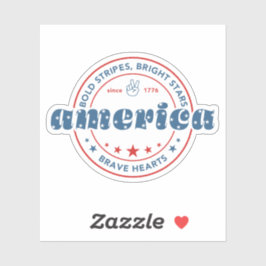 Pegatina Bandera Patriótica Estadounidense 4 de Julio Estre