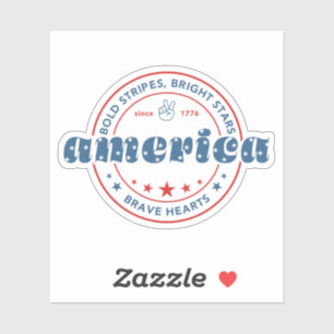Pegatina Bandera Patriótica Estadounidense 4 de Julio Estre