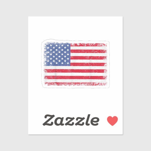 Pegatina Bandera Patriótica Estadounidense Para Hombres Niñ (Hoja)