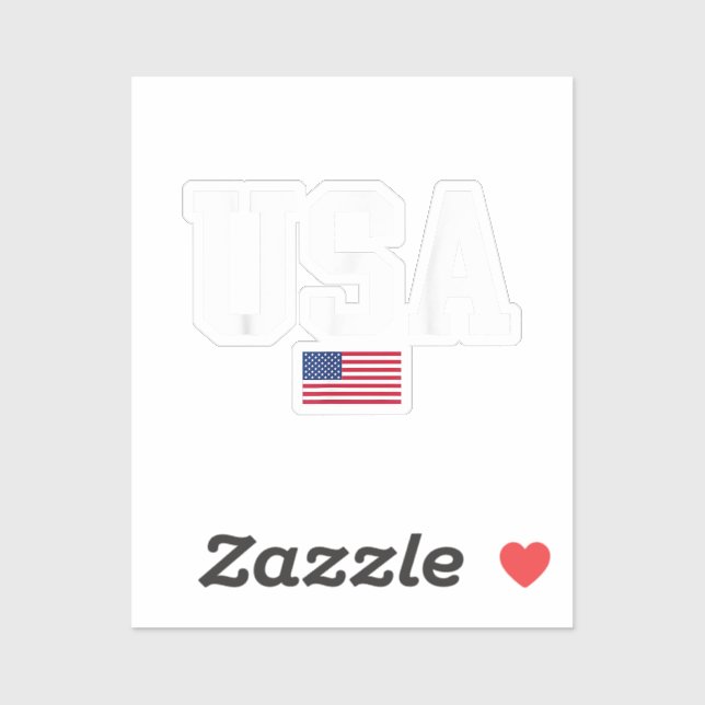 Pegatina Bandera Patriótica Estadounidense Para Hombres Niñ (Hoja)