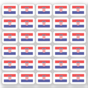 Pegatina Bandera pequeña de Croacia 30pcs
