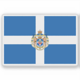 Pegatina Bandera personal del Rey Jorge de Grecia (1863-191