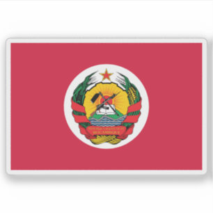 Pegatina Bandera Presidencial de Mozambique (1983-1990)