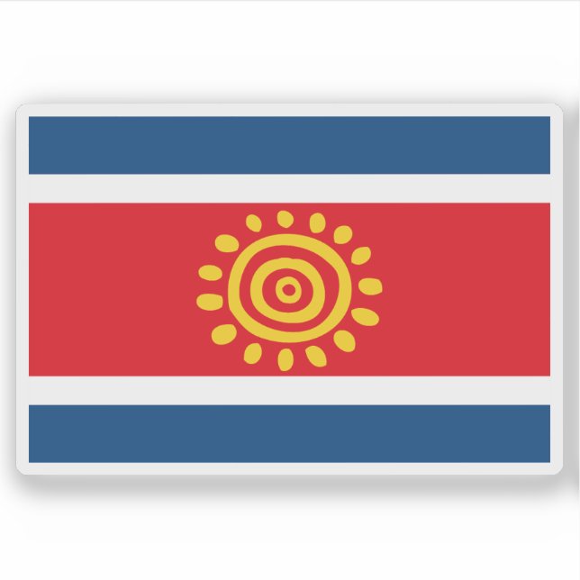 Pegatina Bandera propuesta de Angola (2003) (Anverso)