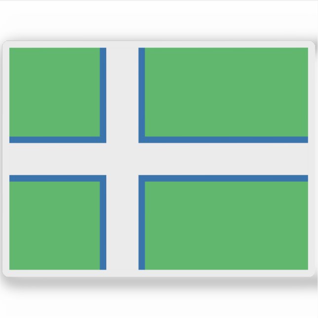 Pegatina Bandera propuesta de Groenlandia (1973) (Anverso)