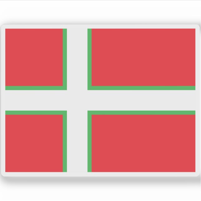 Pegatina Bandera propuesta de Groenlandia (1974) (Anverso)