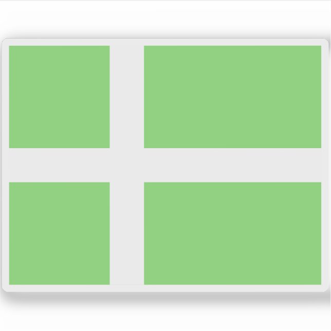 Pegatina Bandera propuesta de Groenlandia (1984) (Anverso)