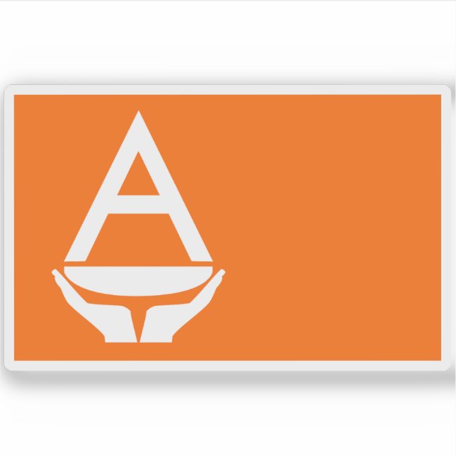 Pegatina Bandera propuesta de la Antártida (Whitney Smith) (Anverso)