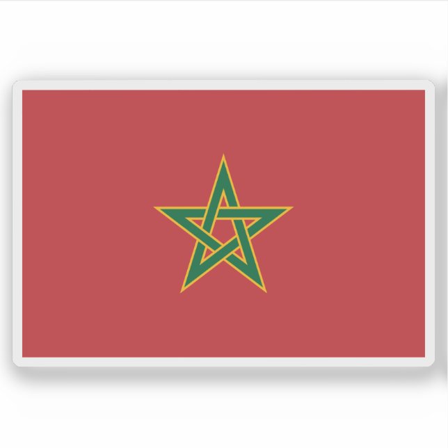 Pegatina Bandera real de Marruecos (Anverso)