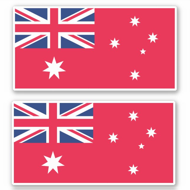 Pegatina Bandera roja australiana antes del ejército naval  (Anverso)